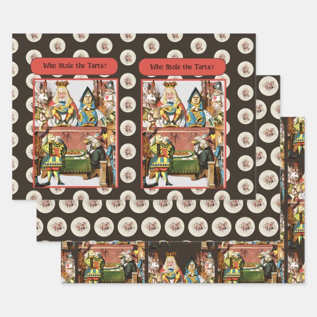Feuille De Papier Cadeau Qui a volé les tartes ? Reine du roi (Lot)