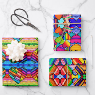 Feuille De Papier Cadeau Rayon arc-en-ciel : dynamique