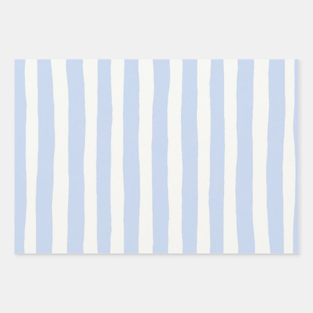 Feuille De Papier Cadeau Rayure classique peinte à la main sur le thème côt (Devant)