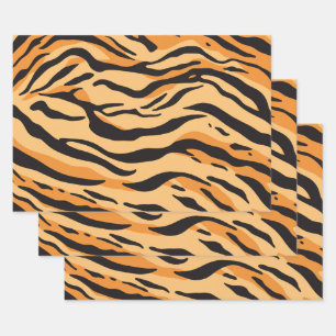 Feuille De Papier Cadeau Rayures de tigre