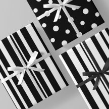 Rayures et pois noirs et blancs sophistiqués