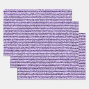 Feuille De Papier Cadeau Rayures grossières en velours côtelé lilas lavande
