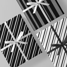 Rayures Luxueuses & Chic Noir & Blanc