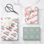 Feuille De Papier Cadeau Red Car Christmas Tree Candy Motif Holiday<br><div class="desc">Ce papier d'emballage de Noël mignon présente un ensemble de 3 designs différents de papiers d'emballage. 1. un arrière - plan blanc avec des motifs d'une voiture rouge et un arbre de noël au-dessus. 2. un arrière - plan blanc avec le mot "joyeux noël" en lettres rouges. 3. un arrière...</div>