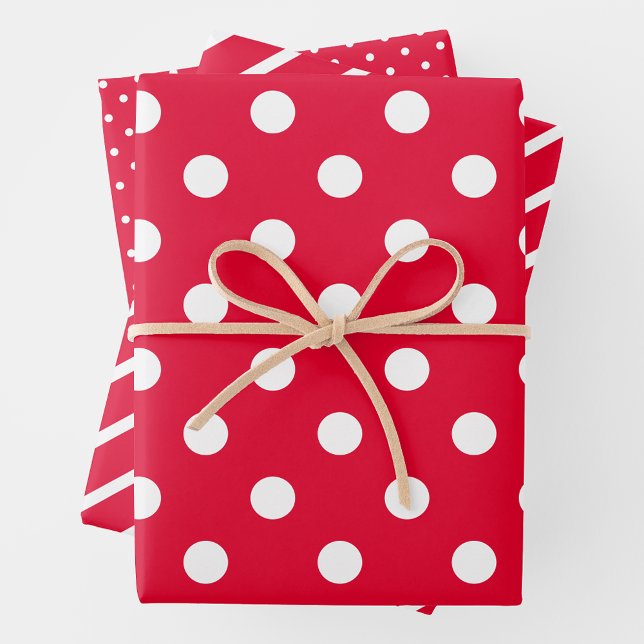 Feuille De Papier Cadeau Red & White Wrapping Paper Sheets (Créateur téléchargé)