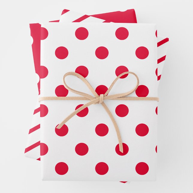 Feuille De Papier Cadeau Red & White Wrapping Paper Sheets (Créateur téléchargé)