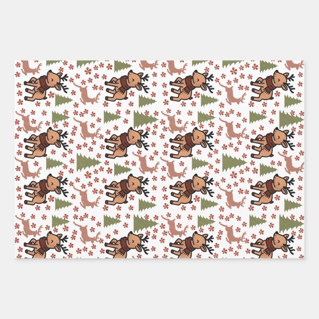 Feuille De Papier Cadeau Reindeer cute floral mug (Devant)