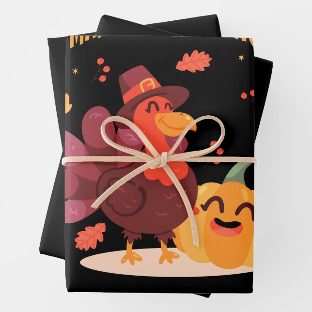 Feuille De Papier Cadeau Rendre grand Thankesgiving (En situation)