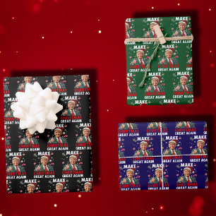 Feuille De Papier Cadeau Rendre Noël super   Trump drôle