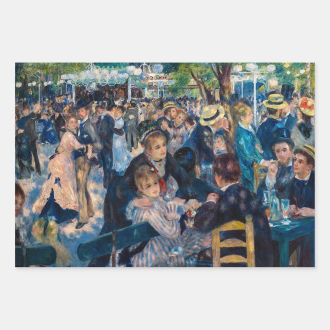 Feuille De Papier Cadeau Renoir - Danse au Moulin de la Galette (Devant)