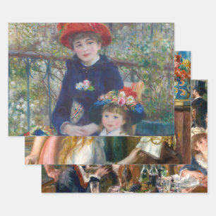 Feuille De Papier Cadeau Renoir Deux Sœurs Terrasse Impressionnisme Françai