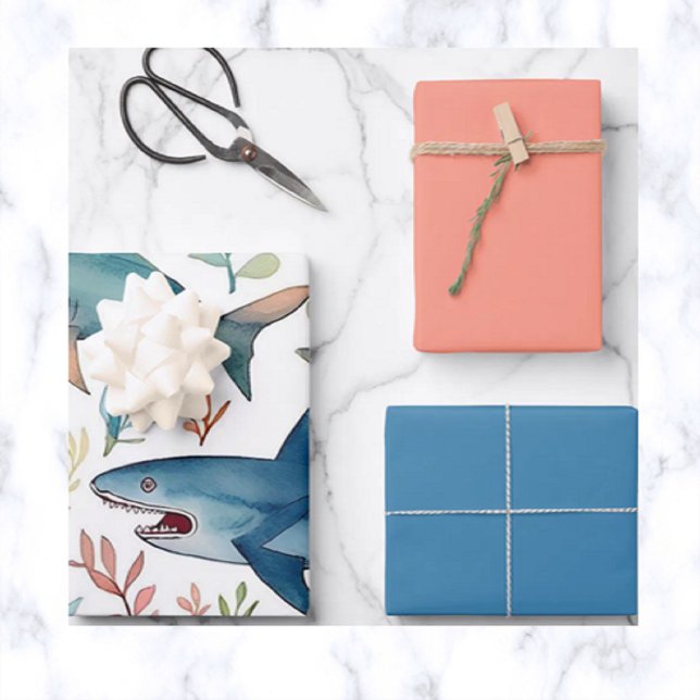 Feuille De Papier Cadeau Requins (Créateur téléchargé)