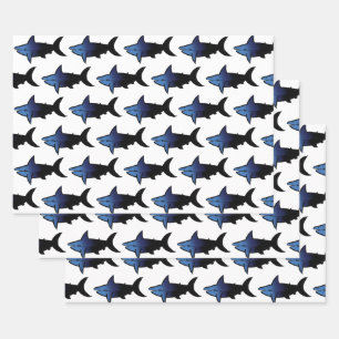 Feuille De Papier Cadeau Requins de Galaxy