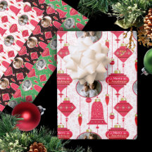 Retro Photo ornements de Noël Snowflakes