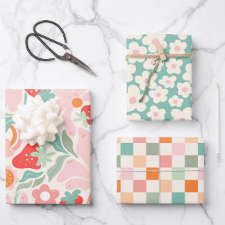 Feuille De Papier Cadeau Retro strawberry 