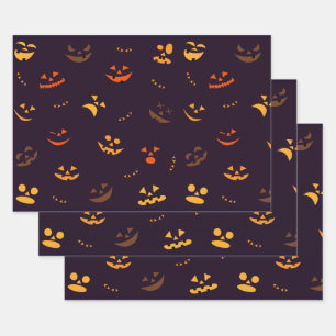 Feuille De Papier Cadeau Retro Vintage Halloween Motif Candy Corn Wrappin