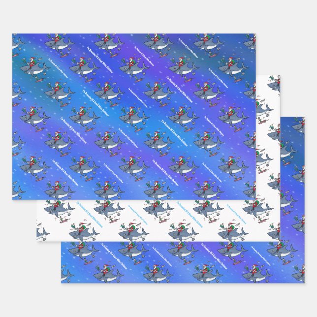 Feuille De Papier Cadeau Rêver D'Un Grand Noël Blanc (Lot)