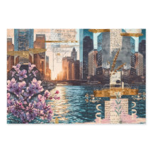 Rêverie Urbaine Collage Vintage Chicago