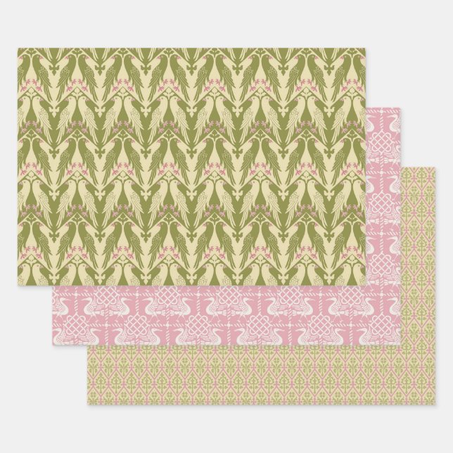 Feuille De Papier Cadeau Revival gothique Pastel (Lot)
