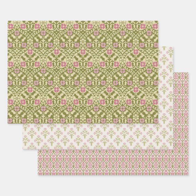 Feuille De Papier Cadeau Revival gothique Pastel (Lot)