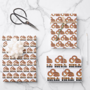 Feuille De Papier Cadeau RING A DING DING Anneaux d'oignon Mariage drôle de