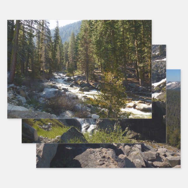Feuille De Papier Cadeau Rivière Kaweah dans le parc national de Sequoia (Lot)
