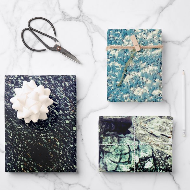 Feuille De Papier Cadeau Rocher et pierre, murs, galets, matériaux de const (Recto)