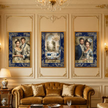Rococo Glamour & Allure Bleu Decoupage 1