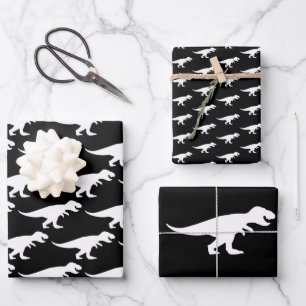 Feuille De Papier Cadeau Roi T-Rex Dinosaure Tyranosaure Puissance Patron N