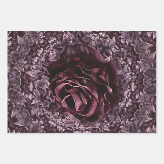 Feuille De Papier Cadeau Rosace Mandala  (Devant)