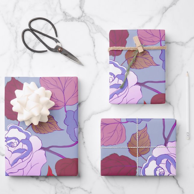 Feuille De Papier Cadeau Rose 29 (Recto)