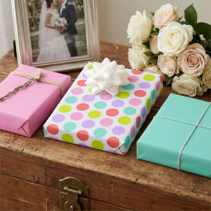 Feuille De Papier Cadeau Rose Carnation Rose, Bleu de Nid d'Oiseau Taches C