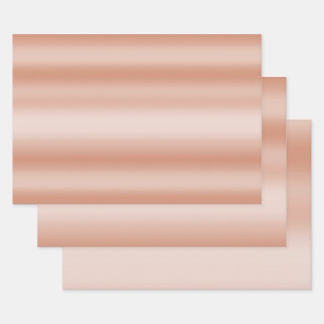 Feuille De Papier Cadeau Rose de pêche crémeux Blush Ombre      (Lot)
