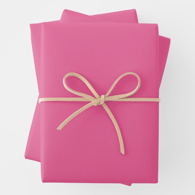 Feuille De Papier Cadeau Rose français simple (En situation)