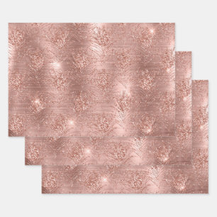 Feuille De Papier Cadeau Rose Gold Pailleté Tendance Cadeau pour elle