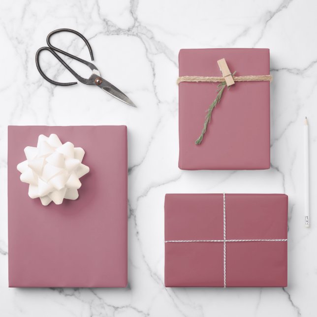 Feuille De Papier Cadeau Rose Gold Turc Rose Clair 3 Tons (Recto)
