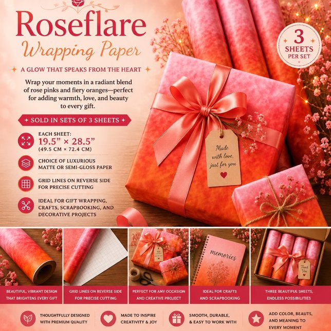 Feuille De Papier Cadeau Roseflare (Créateur téléchargé)