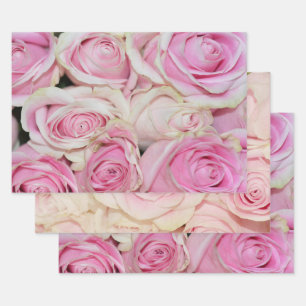 Feuille De Papier Cadeau Roses roses florales (photographie par moi) Amour