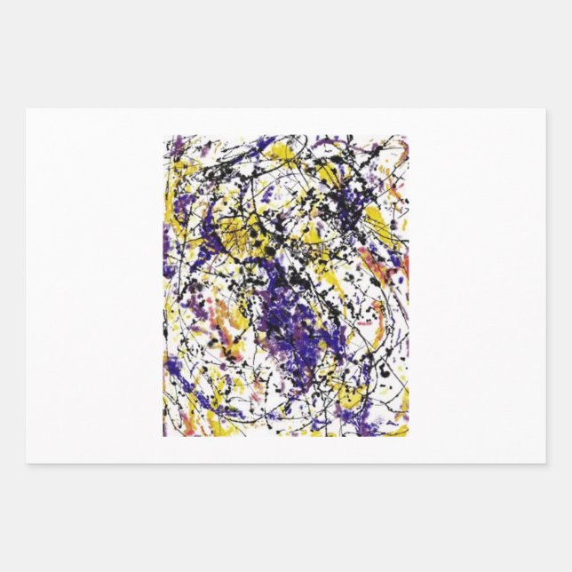 Feuille De Papier Cadeau Rothko ou Pollock v12 par Unknown (Devant)