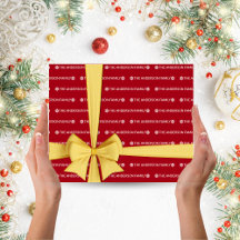 Rouge Blanc Répétition Nom de famille Motif Noël