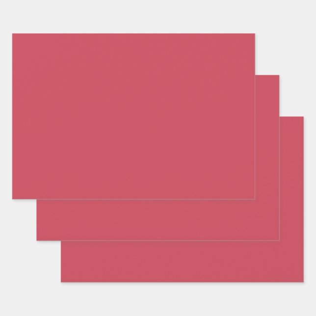 Feuille De Papier Cadeau Rouge brique (couleur solide) (Lot)