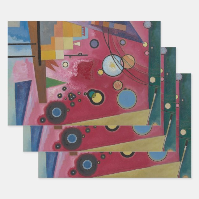 Feuille De Papier Cadeau Rouge intense de Wassily Kandinsky (Lot)