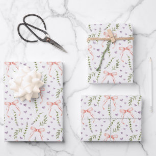 Feuille De Papier Cadeau Rubans roses 
