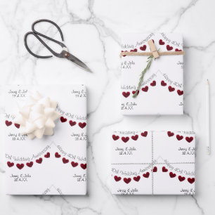 Feuille De Papier Cadeau Ruby 40e anniversaire mariage mari & femme