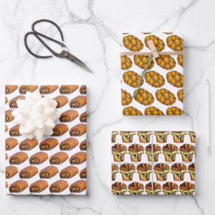 Feuille De Papier Cadeau Rugelach Babka Challah Pain Boulangerie Juive Alim