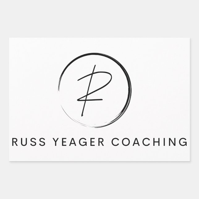 Feuille De Papier Cadeau Russ Yeager Coaching Signature Logo (Devant)