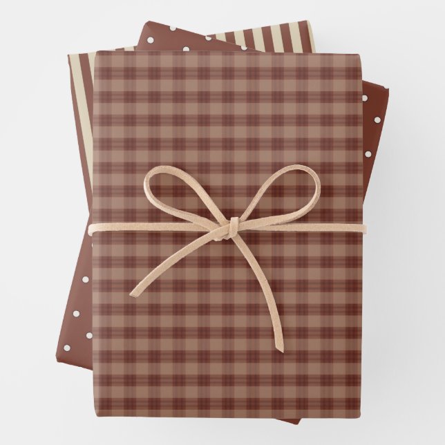Feuille De Papier Cadeau Rustic Country et Whimsical Homespun (En situation)