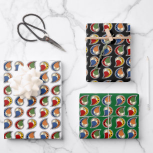 Feuille De Papier Cadeau Rythme Petal Paisley