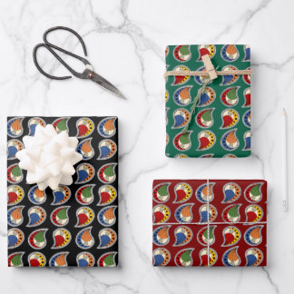 Feuille De Papier Cadeau Rythme Petal Paisley