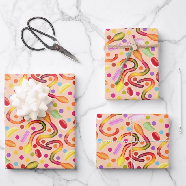 Feuille De Papier Cadeau Sac à bonbons    (Recto)